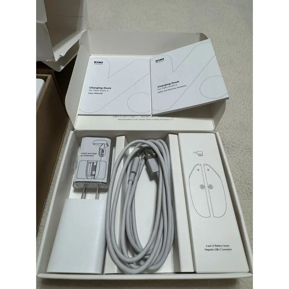 READ ALL - KIWI Design RGB Charging Dock Compatible w/Oculus Quest 2 Meta Quest2
